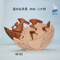 兎のお月見　２４mm　シナ材