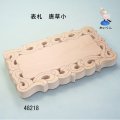 表札　  唐草小　朴材