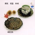 茶たく　  花型 　朴材