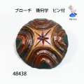 ブローチ　 幾何学　ピン付