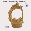 掛け鏡　  幸せを呼ぶ鏡　鏡付  朴材