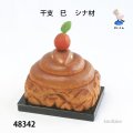 干支　巳 　シナ材
