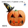 画像1: カボチャのランプ　<br>ＬＥＤ付き  　シナ材 (1)