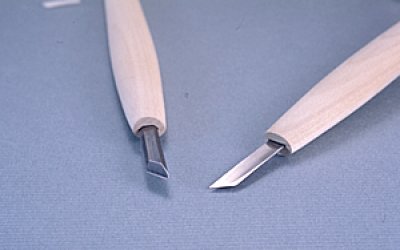 画像1: 彫刻刀ハイス鋼HSS　 印刀型右４．５mm
