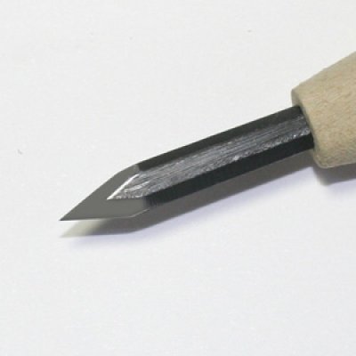 画像1: 彫刻刀安来鋼super　 剣型クリ刀３mm