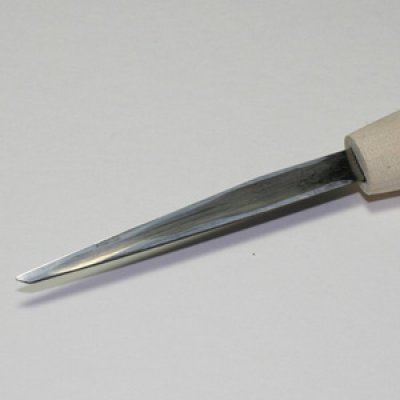 画像2: 彫刻刀安来鋼super　 クリ小刀左　６mm