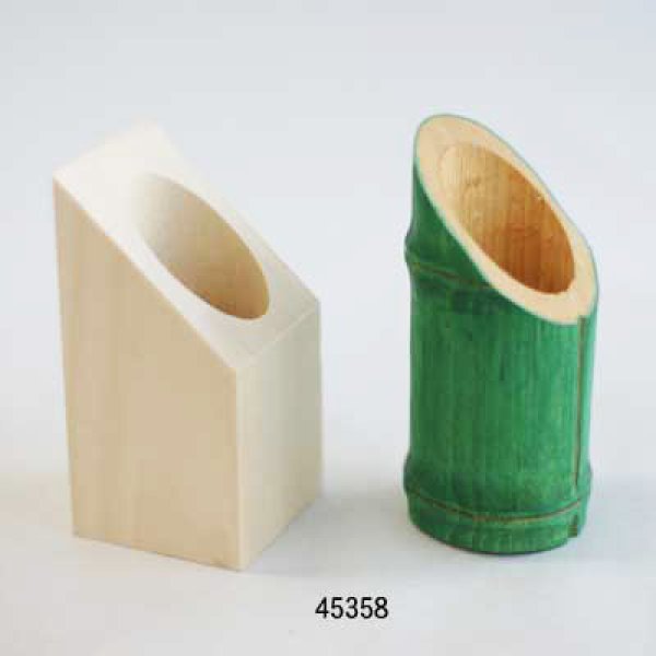 画像1: そぎ竹のランプ　ＬＥＤ付き　シナ材 (1)