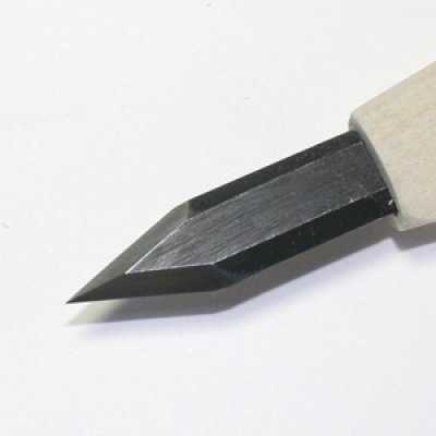 画像1: 彫刻刀安来鋼super　 剣型クリ刀９mm