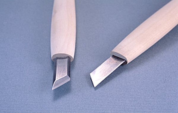 画像1: 彫刻刀ハイス鋼HSS　 印刀左型９mm (1)