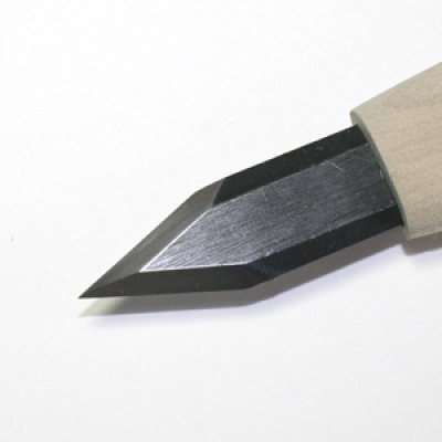 画像1: 彫刻刀安来鋼super　 剣型クリ刀１２mm