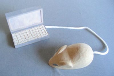 画像1: マウスくん　シナ材