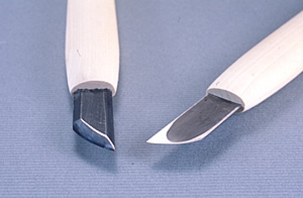 画像1: 彫刻刀ハイス鋼HSS　 ナギナタ型右１３．５mm (1)