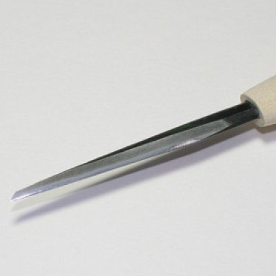 画像1: 彫刻刀安来鋼super　 クリ小刀左　６mm