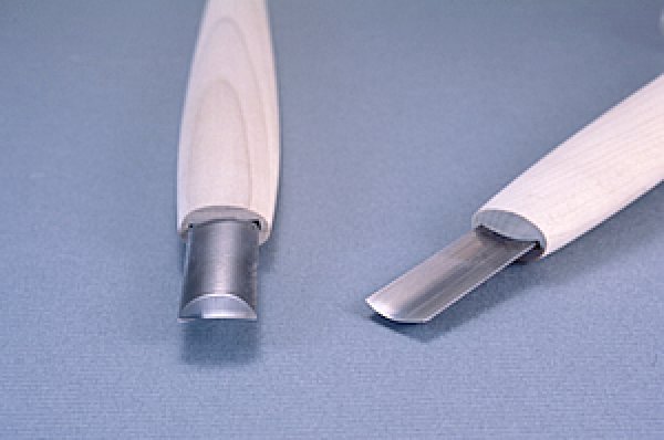 画像1: 彫刻刀ハイス鋼HSS　 浅丸型１０．５mm (1)